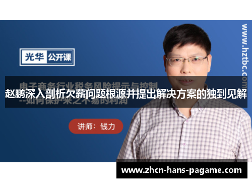 赵鹏深入剖析欠薪问题根源并提出解决方案的独到见解